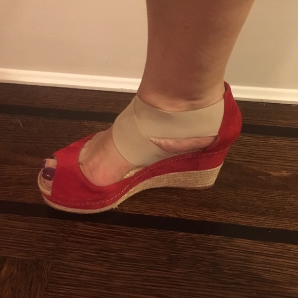 Paloma Barcelo red suede espadrilles shoes - Picture 4 of 6